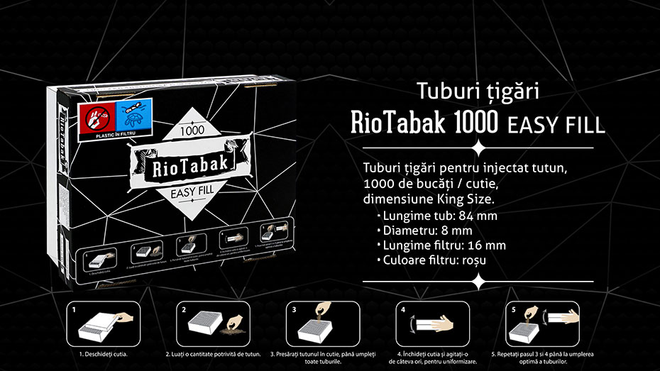Tuburi Tigari RioTabak 1000 Easy Fill Tuburi Tigari RioTabak 1000 Easy Fill